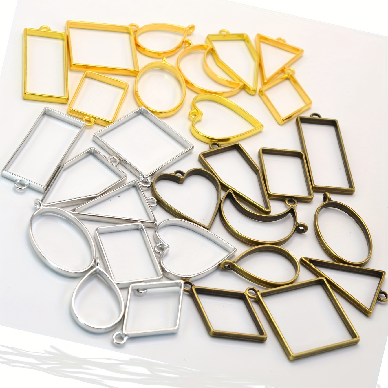 Alloy Drop Glue Border Pendant Set
